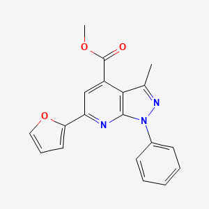 Methyl 6-(furan-2-yl)-3-methyl-1-phenylpyrazolo[3,4-b]pyridine-4-carboxylate