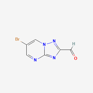 molecular formula C6H3BrN4O B2876657 6-Bromo-[1,2,4]triazolo[1,5-a]pyrimidine-2-carbaldehyde CAS No. 749930-89-0