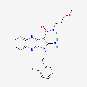2-amino-1-(2-fluorophenethyl)-N-(3-methoxypropyl)-1H-pyrrolo[2,3-b]quinoxaline-3-carboxamide