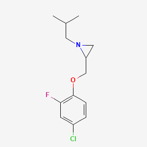 2-[(4-Chloro-2-fluorophenoxy)methyl]-1-(2-methylpropyl)aziridine