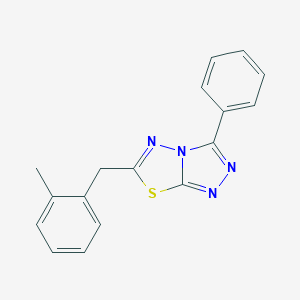 molecular formula C17H14N4S B287666 6-(2-Methylbenzyl)-3-phenyl[1,2,4]triazolo[3,4-b][1,3,4]thiadiazole 