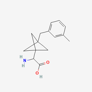 2-Amino-2-[3-[(3-methylphenyl)methyl]-1-bicyclo[1.1.1]pentanyl]acetic acid