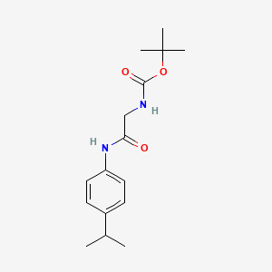 molecular formula C16H24N2O3 B2876665 N-(tert-butoxycarbonyl)-N1-(4-isopropylphenyl)glycinamide CAS No. 1387524-59-5