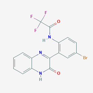 N-(4-bromo-2-(3-oxo-3,4-dihydroquinoxalin-2-yl)phenyl)-2,2,2-trifluoroacetamide