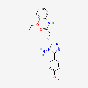 2-{[4-amino-5-(4-methoxyphenyl)-4H-1,2,4-triazol-3-yl]sulfanyl}-N-(2-ethoxyphenyl)acetamide