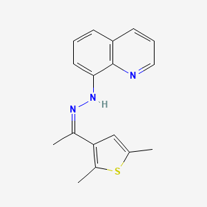 molecular formula C17H17N3S B2876670 1-(2,5-dimethyl-3-thienyl)-1-ethanone N-(8-quinolinyl)hydrazone CAS No. 478258-64-9