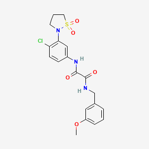 N1-(4-chloro-3-(1,1-dioxidoisothiazolidin-2-yl)phenyl)-N2-(3-methoxybenzyl)oxalamide