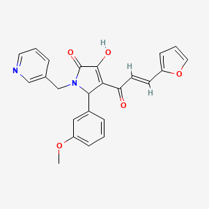 (E)-4-(3-(furan-2-yl)acryloyl)-3-hydroxy-5-(3-methoxyphenyl)-1-(pyridin-3-ylmethyl)-1H-pyrrol-2(5H)-one