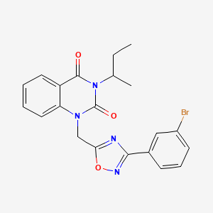 1-{[3-(3-bromophenyl)-1,2,4-oxadiazol-5-yl]methyl}-3-sec-butylquinazoline-2,4(1H,3H)-dione