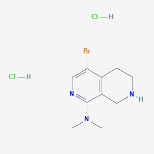 molecular formula C10H16BrCl2N3 B2876694 4-Bromo-N,N-dimethyl-5,6,7,8-tetrahydro-2,7-naphthyridin-1-amine dihydrochloride CAS No. 2173999-19-2