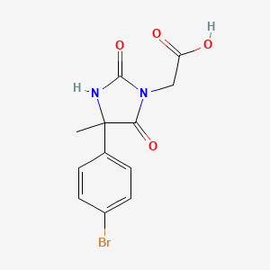 2-[4-(4-Bromophenyl)-4-methyl-2,5-dioxoimidazolidin-1-yl]acetic acid