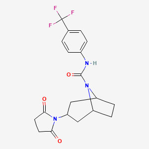 (1R,5S)-3-(2,5-dioxopyrrolidin-1-yl)-N-(4-(trifluoromethyl)phenyl)-8-azabicyclo[3.2.1]octane-8-carboxamide
