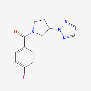 (3-(2H-1,2,3-triazol-2-yl)pyrrolidin-1-yl)(4-fluorophenyl)methanone