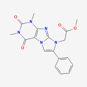 Methyl 2-(2,4-dimethyl-1,3-dioxo-7-phenylpurino[7,8-a]imidazol-6-yl)acetate