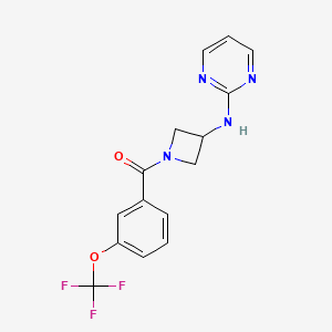 (3-(Pyrimidin-2-ylamino)azetidin-1-yl)(3-(trifluoromethoxy)phenyl)methanone