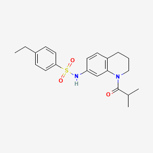 4-ethyl-N-(1-isobutyryl-1,2,3,4-tetrahydroquinolin-7-yl)benzenesulfonamide