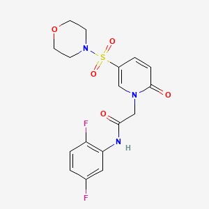 molecular formula C17H17F2N3O5S B2876747 N-(2,5-difluorophenyl)-2-[5-(morpholin-4-ylsulfonyl)-2-oxopyridin-1(2H)-yl]acetamide CAS No. 1251573-91-7