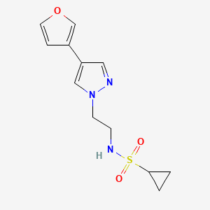 N-(2-(4-(furan-3-yl)-1H-pyrazol-1-yl)ethyl)cyclopropanesulfonamide
