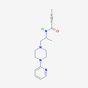 molecular formula C16H22N4O B2876753 N-[1-(4-Pyridin-2-ylpiperazin-1-yl)propan-2-yl]but-2-ynamide CAS No. 2411266-77-6