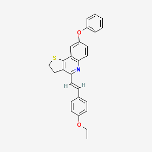 4-[(E)-2-(4-ethoxyphenyl)ethenyl]-8-phenoxy-2,3-dihydrothieno[3,2-c]quinoline