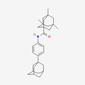 N-[4-(1-adamantyl)phenyl]-3,5,7-trimethyladamantane-1-carboxamide