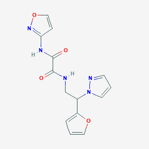 N1-(2-(furan-2-yl)-2-(1H-pyrazol-1-yl)ethyl)-N2-(isoxazol-3-yl)oxalamide