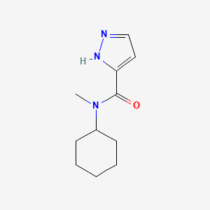 molecular formula C11H17N3O B2876767 N-Cyclohexyl-N-methyl-1H-pyrazole-5-carboxamide CAS No. 2322146-35-8