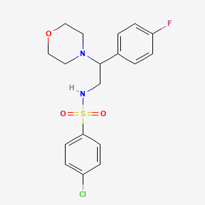4-chloro-N-(2-(4-fluorophenyl)-2-morpholinoethyl)benzenesulfonamide