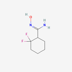 molecular formula C7H12F2N2O B2876775 2,2-difluoro-N'-hydroxycyclohexane-1-carboximidamide CAS No. 2193076-47-8