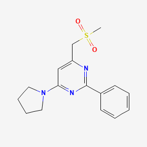 4-(Methanesulfonylmethyl)-2-phenyl-6-(pyrrolidin-1-yl)pyrimidine