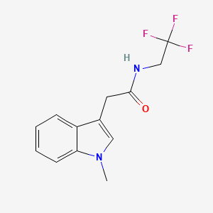 molecular formula C13H13F3N2O B2876790 2-(1-甲基-1H-吲哚-3-基)-N-(2,2,2-三氟乙基)乙酰胺 CAS No. 2320376-02-9