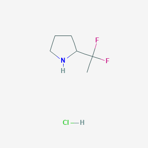 molecular formula C6H12ClF2N B2876797 2-(1,1-Difluoroethyl)pyrrolidine;hydrochloride CAS No. 1780828-36-5
