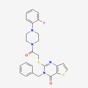 B2876804 3-benzyl-2-({2-[4-(2-fluorophenyl)piperazin-1-yl]-2-oxoethyl}sulfanyl)-3H,4H-thieno[3,2-d]pyrimidin-4-one CAS No. 1252916-14-5
