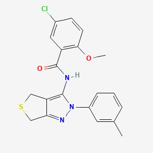 5-chloro-2-methoxy-N-[2-(3-methylphenyl)-4,6-dihydrothieno[3,4-c]pyrazol-3-yl]benzamide