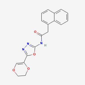 N-(5-(5,6-dihydro-1,4-dioxin-2-yl)-1,3,4-oxadiazol-2-yl)-2-(naphthalen-1-yl)acetamide