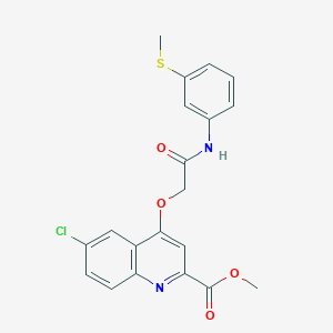 molecular formula C20H17ClN2O4S B2876828 Methyl 4-[(2,4-dimethylphenyl)amino]-8-fluoroquinoline-2-carboxylate CAS No. 1359392-42-9