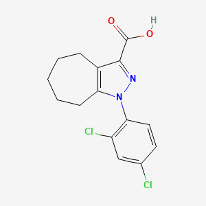 1-(2,4-dichlorophenyl)-1H,4H,5H,6H,7H,8H-cyclohepta[c]pyrazole-3-carboxylic acid