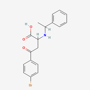 molecular formula C18H18BrNO3 B2876848 4-(4-溴苯基)-4-氧代-2-(1-苯乙基氨基)丁酸 CAS No. 1030856-03-1