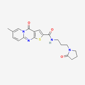7-methyl-4-oxo-N-(3-(2-oxopyrrolidin-1-yl)propyl)-4H-pyrido[1,2-a]thieno[2,3-d]pyrimidine-2-carboxamide