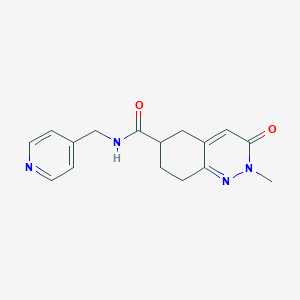 molecular formula C16H18N4O2 B2876860 2-甲基-3-氧代-N-(吡啶-4-基甲基)-2,3,5,6,7,8-六氢环己并[e]吲哚-6-甲酰胺 CAS No. 1903142-24-4