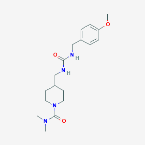 4-((3-(4-methoxybenzyl)ureido)methyl)-N,N-dimethylpiperidine-1-carboxamide