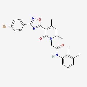 molecular formula C25H23BrN4O3 B2876866 2-(3-(3-(4-bromophenyl)-1,2,4-oxadiazol-5-yl)-4,6-dimethyl-2-oxopyridin-1(2H)-yl)-N-(2,3-dimethylphenyl)acetamide CAS No. 1358314-76-7