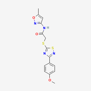 2-{[3-(4-methoxyphenyl)-1,2,4-thiadiazol-5-yl]sulfanyl}-N-(5-methyl-1,2-oxazol-3-yl)acetamide