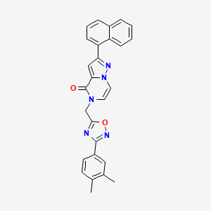 5-((3-(3,4-dimethylphenyl)-1,2,4-oxadiazol-5-yl)methyl)-2-(naphthalen-1-yl)pyrazolo[1,5-a]pyrazin-4(5H)-one