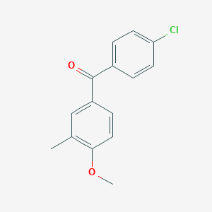 molecular formula C15H13ClO2 B2876872 (4-Chlorophenyl)(4-methoxy-3-methylphenyl)methanone CAS No. 68947-53-5