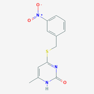 6-methyl-4-((3-nitrobenzyl)thio)pyrimidin-2(1H)-one