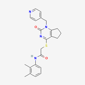 N-(2,3-dimethylphenyl)-2-[[2-oxo-1-(pyridin-4-ylmethyl)-6,7-dihydro-5H-cyclopenta[d]pyrimidin-4-yl]sulfanyl]acetamide