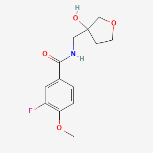 molecular formula C13H16FNO4 B2876895 3-氟-N-((3-羟基四氢呋喃-3-基)甲基)-4-甲氧基苯甲酰胺 CAS No. 1919551-02-2