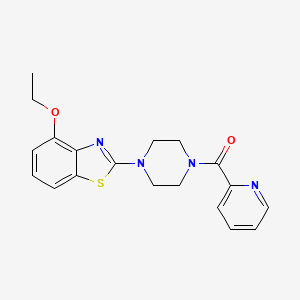 molecular formula C19H20N4O2S B2876900 (4-(4-乙氧基苯并[d]噻唑-2-基)哌嗪-1-基)(吡啶-2-基)甲酮 CAS No. 1251706-31-6