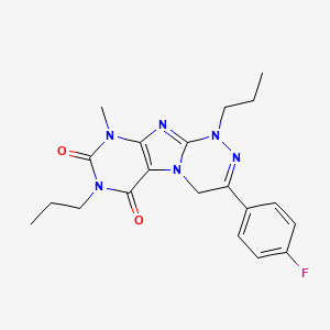 3-(4-Fluorophenyl)-9-methyl-1,7-dipropyl-5,7,9-trihydro-4H-1,2,4-triazino[4,3-h]purine-6,8-dione
